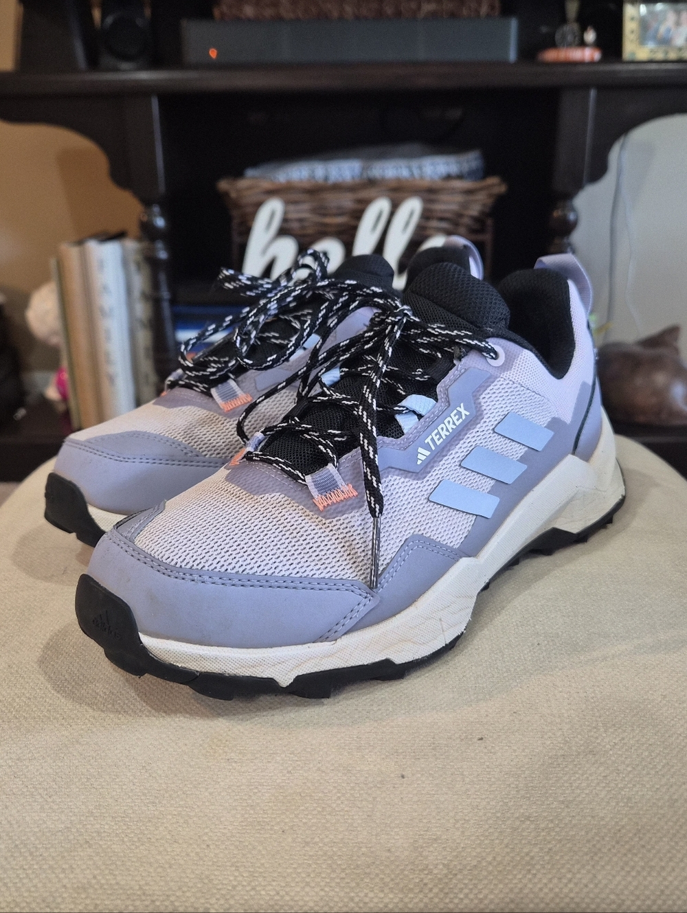 Women's Adidas Terrex AX4 "Silver Violet/Blue Dawn" Hiking/Trail Shoes Sz. 7.5